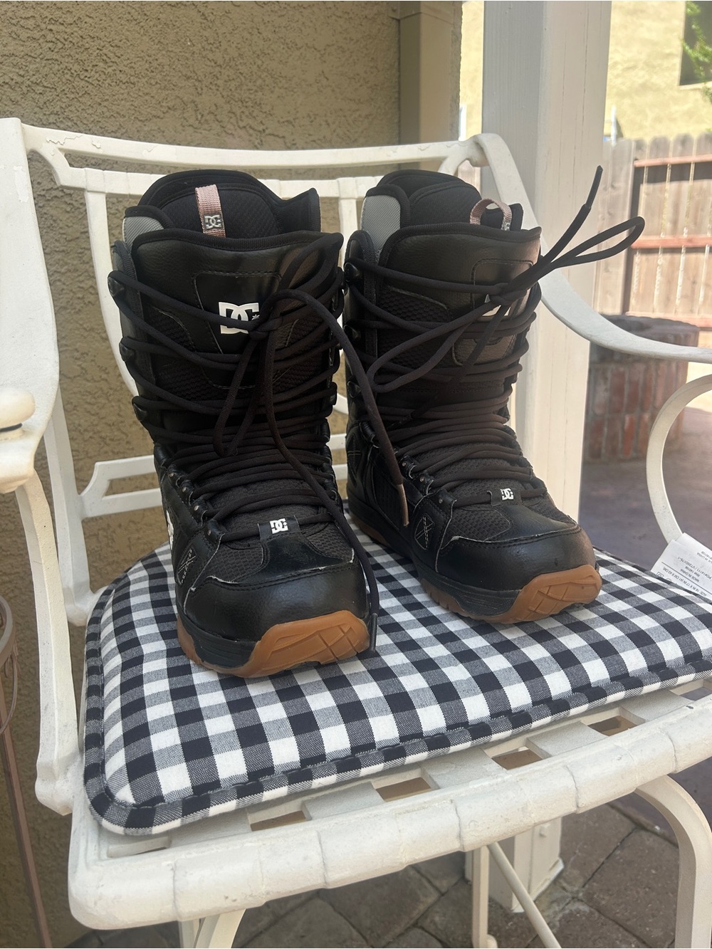 DC Black Snowboard Boots with Gum Outsole